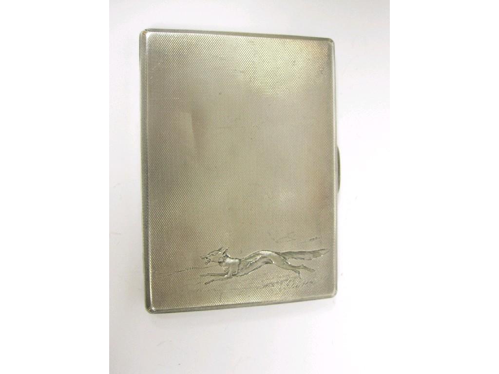 Appraisal: A George VI Cigarette Case with engine turning and finely