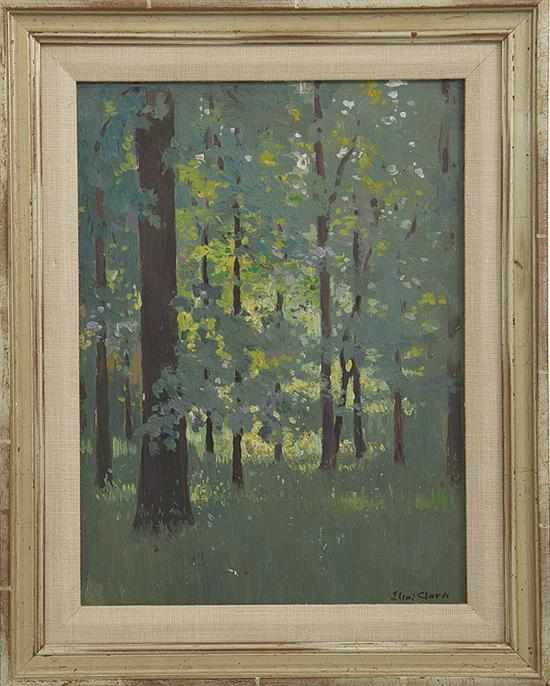 Appraisal: Eliot Candee Clark New York Virginia - FOREST SCENE oil