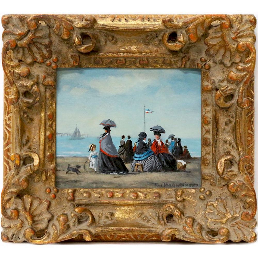 Appraisal: A beach scene by Ron Van Sweringen - A th