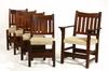 Appraisal: DINING CHAIRS - Set of five Gustav Stickley Arts Crafts