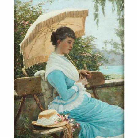 Appraisal: Francis William Loring American - On the Terrace Estimate -