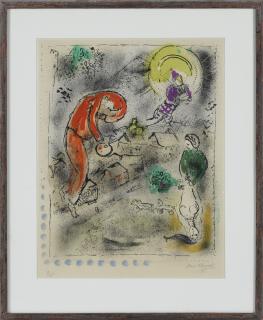 Appraisal: Marc Chagall French Russian - color lithograph titled Le Toits