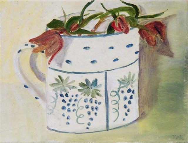 Appraisal: TESSA NEWCOMB British b 'Fritilleries in My Mother's Mug' initialled