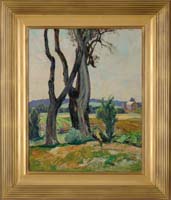 Appraisal: GEORGE G ADOMEIT American - FARM IN SPRING Oil on