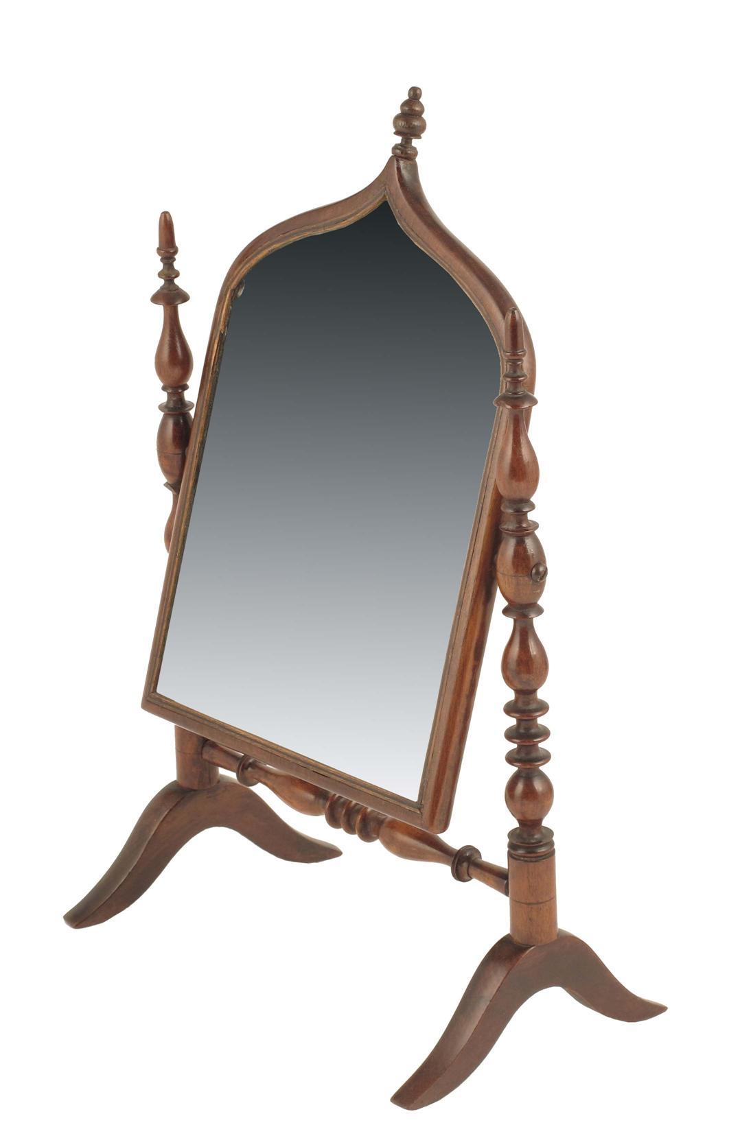 Appraisal: A Victorian turned fruitwood swing frame mirror