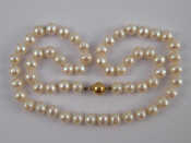 Appraisal: A freshwater cultured pearl necklace pearls approx mm diameter necklace