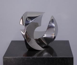 Appraisal: GUSSOW Roy Steel Sculpture Combustio Engineering Seated atop a custom