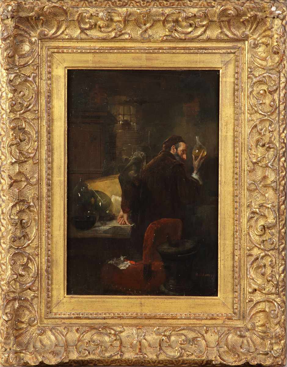 Appraisal: Albert Adamo Munchen - ''The Alchemist'' Sgn Lower right A