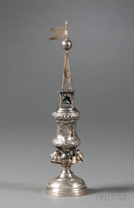 Appraisal: Silver Spice Tower late th century with Polish import mark