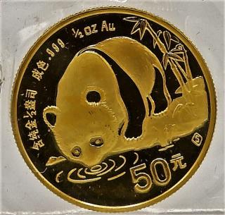 Appraisal: Chinese Yuan Gold Panda Oz Coin CHINA A Chinese fifty