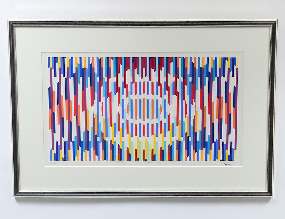 Appraisal: YAACOV AGAM Israeli Born Inner Expansion Signed in pencil l