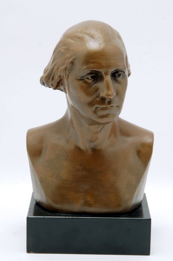 Appraisal: Bust of George Washington circa plaster with bronze finish marked