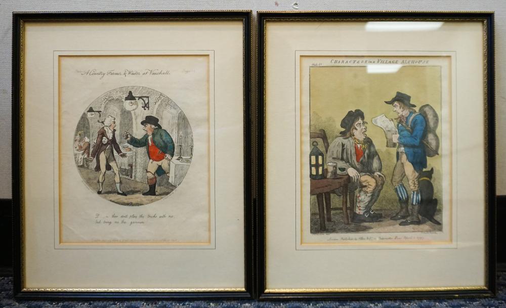 Appraisal: George Cruikshank British - 'A Country Farmer and Waiter at