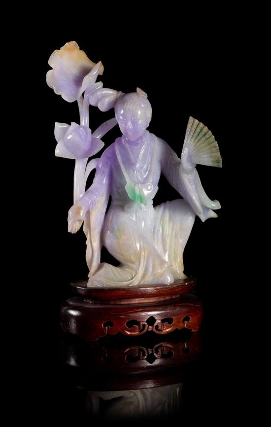 Appraisal: Sale Lot A Jadeite Figure of a Lady the figure