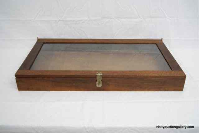 Appraisal: Vintage Mahogany Glass Top Display CaseThis is a nice large