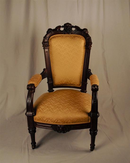 Appraisal: A th C Renaissance Revival Gentleman's Chair having a carved