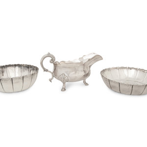 Appraisal: Two English Silver Open Bowls Sebastian and James Crespell London