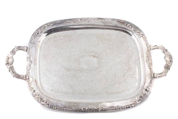 Appraisal: A plated grouping of trays and dishes Comprising a pair