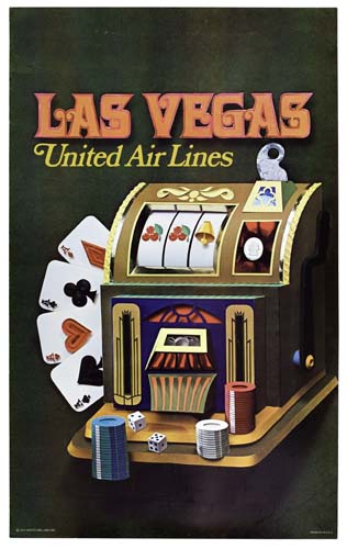 Appraisal: ANONYMOUS LAS VEGAS UNITED AIR LINES x inches Condition B