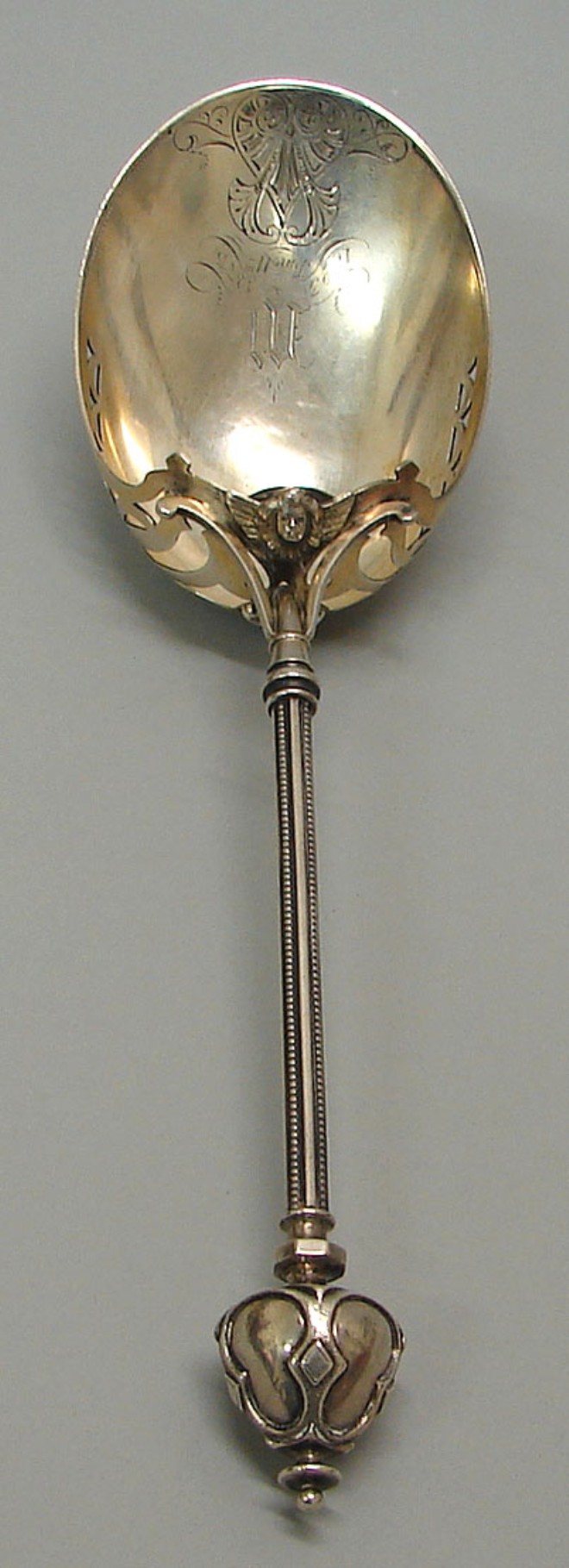 Appraisal: Figural and hooded sterling spoon George B Sharp Philadelphia -