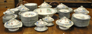 Appraisal: An extensive S Hancock Sons Corona Ware dinner service 'Rockery