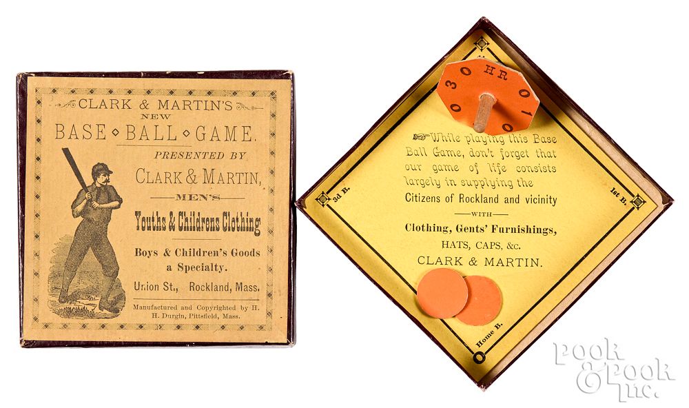 Appraisal: Clark Martin's Advertising Baseball Game Clark Martin's Advertising New Base