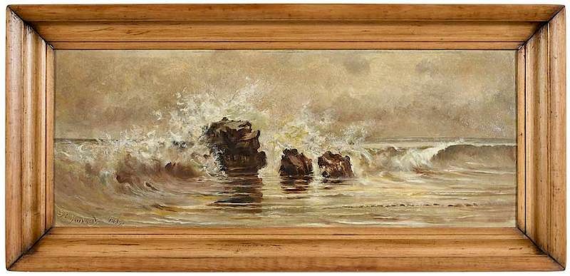 Appraisal: Sarah E Harvey Connecticut - Crashing Waves signed lower left