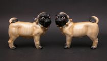 Appraisal: A Great Pair of Porcelain Pug Dogs th Century Porcelain