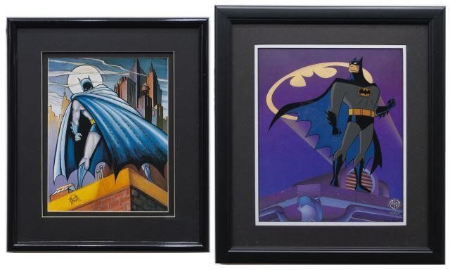 Appraisal: lot of Framed Batman art including Warner Brothers animation limited-edition