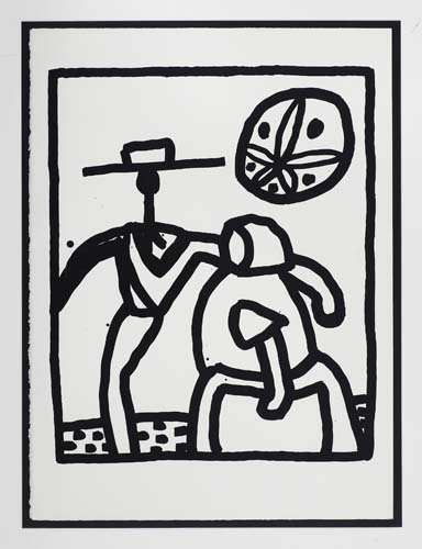 Appraisal: KEITH HARING Kutztown Screenprint x mm x inches full margins