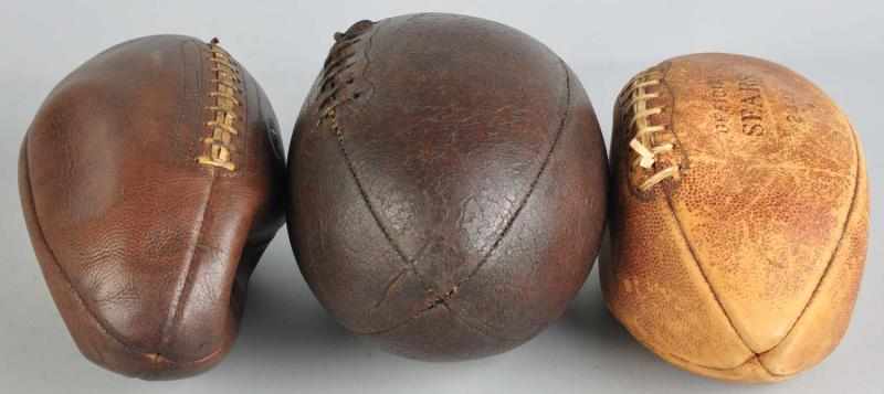 Appraisal: Lot of Vintage Footballs Description Includes one official Sears and