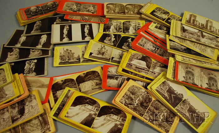 Appraisal: Collection of Late th Early th Century Stereo Cards including