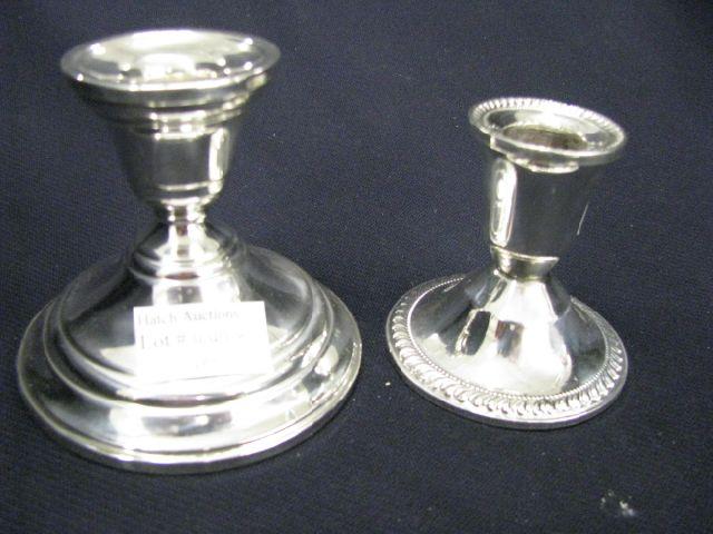 Appraisal: Sterling Silver Candleholders weighted