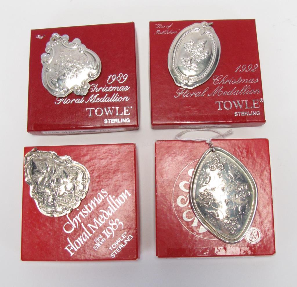 Appraisal: Four Towle Sterling Annual Medallions including and all with original