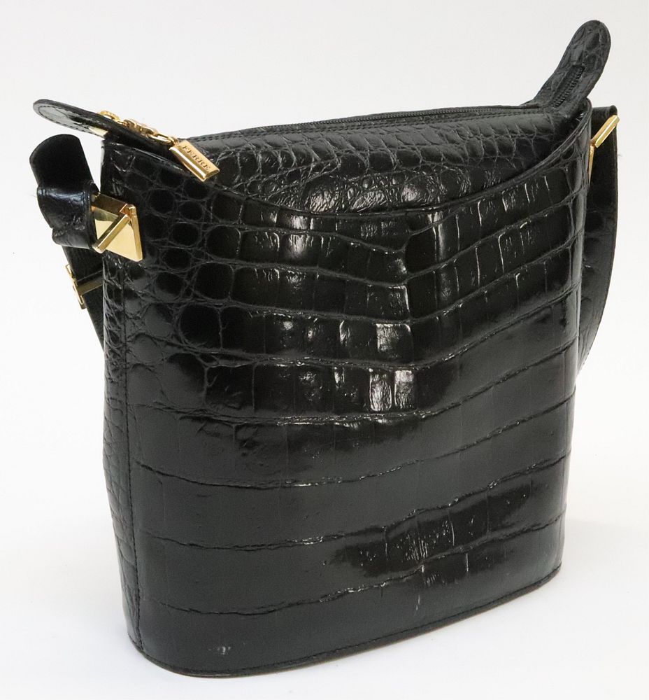 Appraisal: Gianfranco Ferre Patent Leather Bag A vintage Gianfranco Ferre black