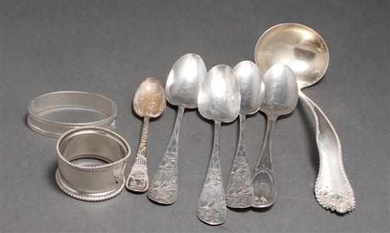 Appraisal: Group of American sterling silver flatware and table articles including