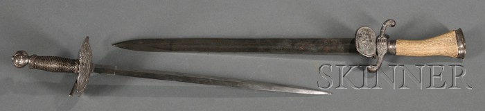 Appraisal: Two Daggers the first with blade indistinctly marked STEIBER NY