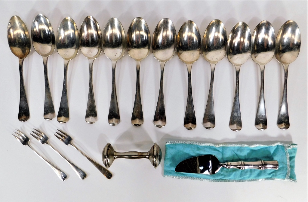 Appraisal: PC TIFFANY CO MARCUS CO STERLING FLATWARE United States th