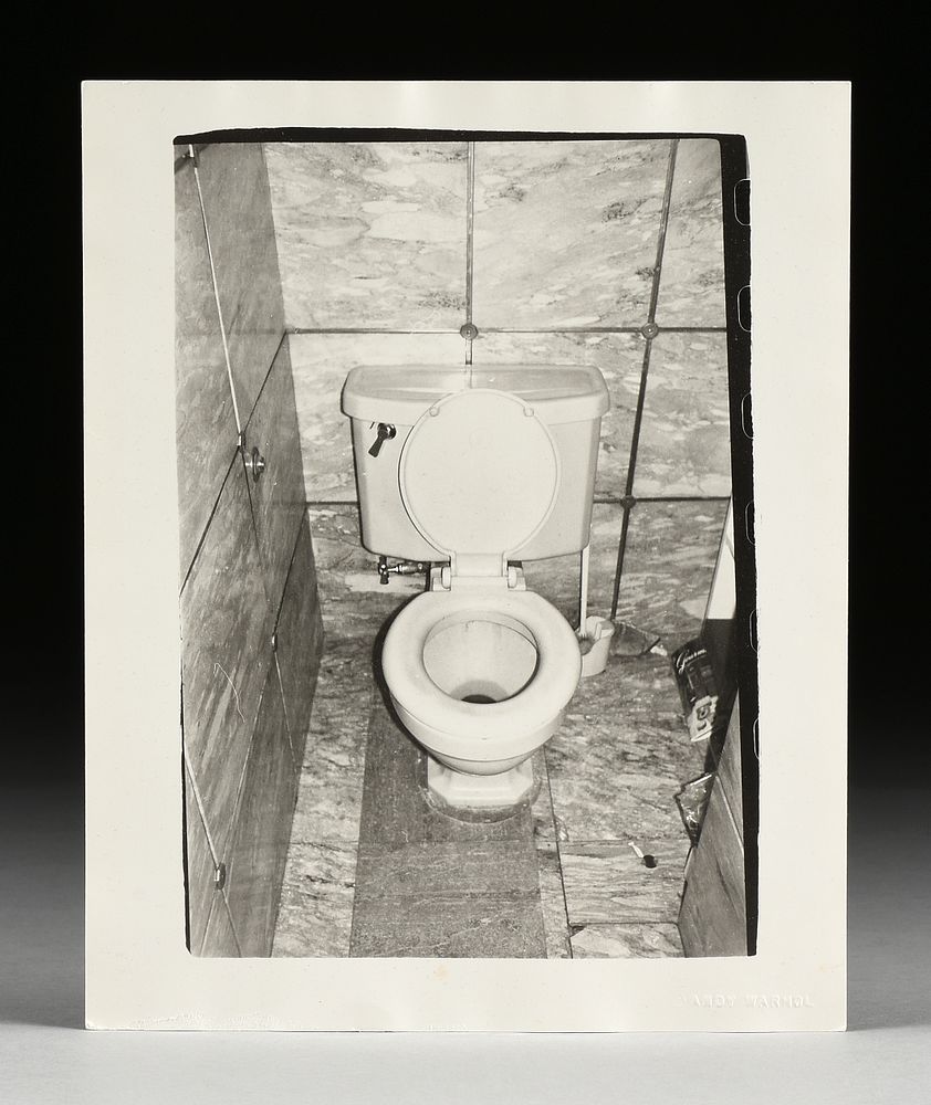 Appraisal: ANDY WARHOL American - A PHOTOGRAPH Toilet with Br che