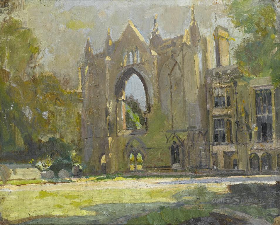 Appraisal: ARTHUR SPOONER - NEWSTEAD ABBEY signed board x cm