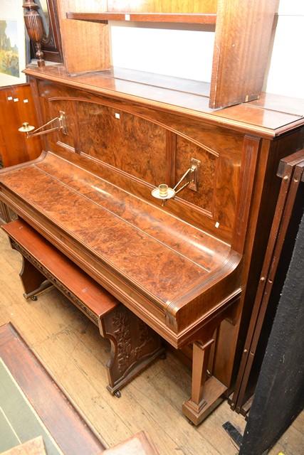 Appraisal: GERMAN WALNUT CASED UPRIGHT PIANO