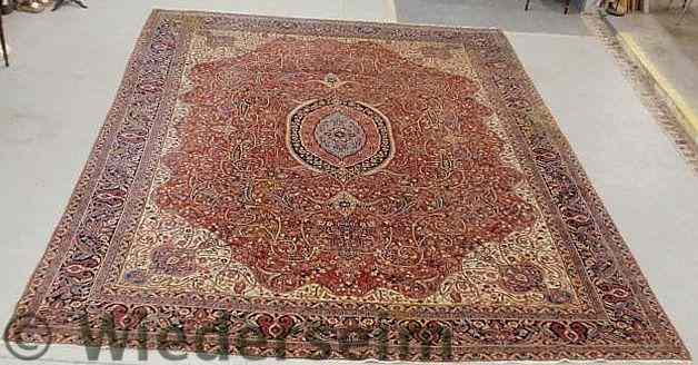 Appraisal: Palace size Persian oriental carpet with overall floral patterns and