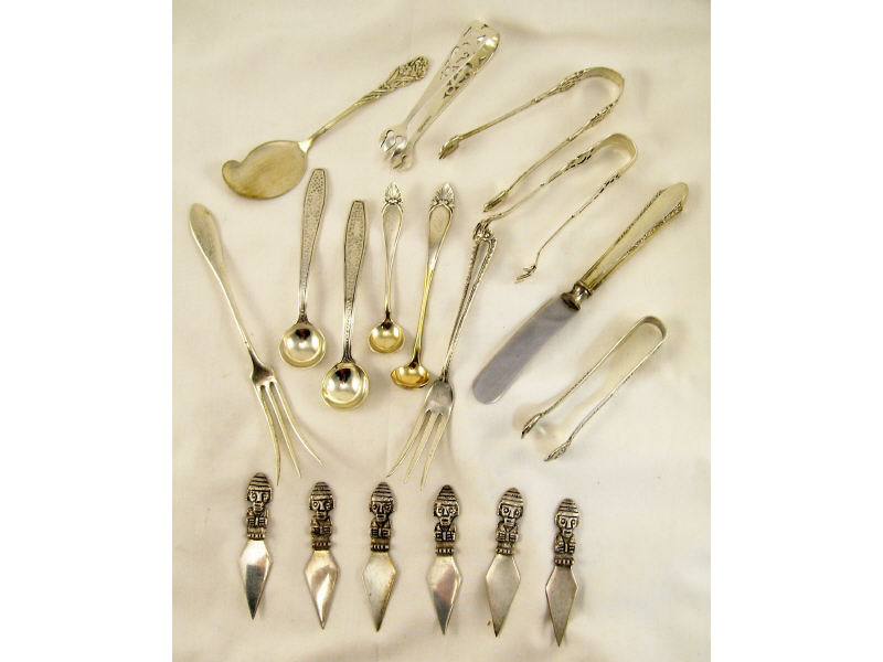 Appraisal: - Misc Sterling Pieces Includes Lemon fork measures long Lemon