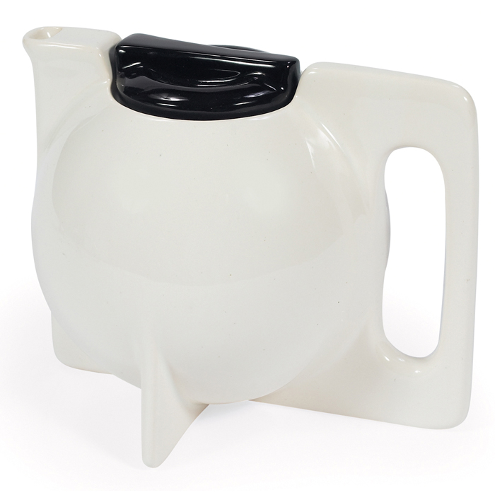 Appraisal: Bauhaus style tea pot possibly by Cowan modern form in