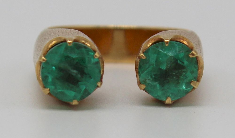 Appraisal: JEWELRY GIA No Emerald and kt Gold Ring Signed kt