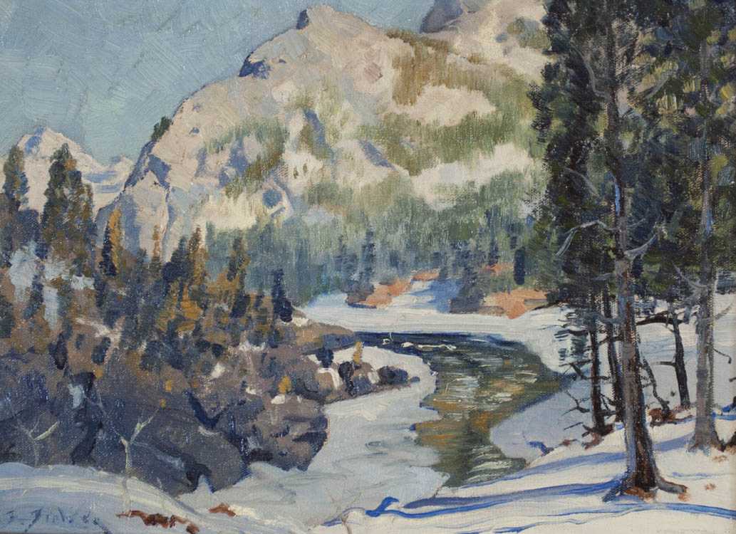 Appraisal: BELMORE BROWNE OIL ON CANVASBOARD New York California Alberta -