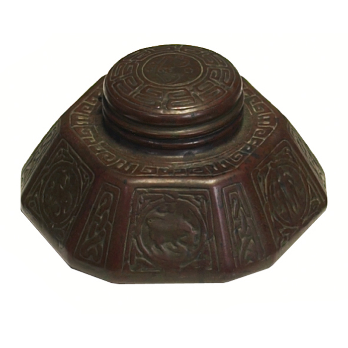 Appraisal: Tiffany Studios inkwell Zodiac pattern