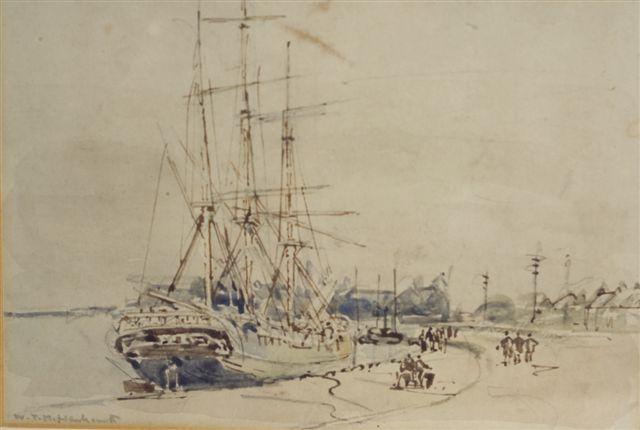 Appraisal: WILLIAM THOMAS MARTIN HAWKSWORTH - VIEW OF NAVAL TRAINING BRIG