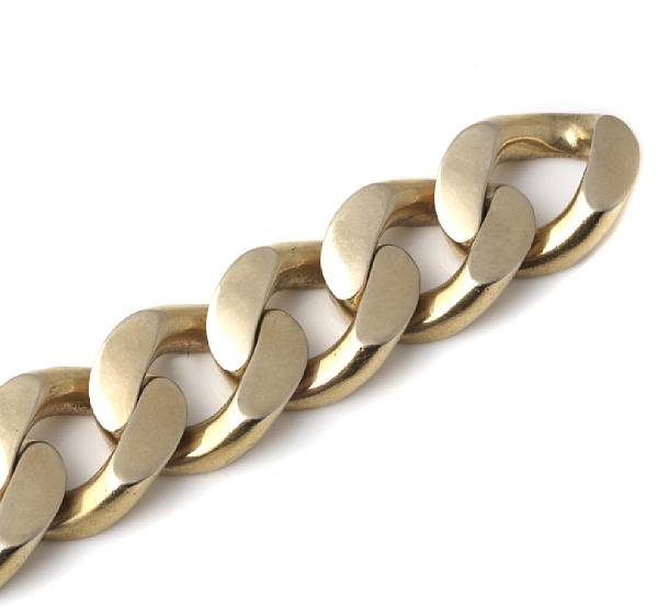 Appraisal: An k gold curb-link bracelet Bulgari signed Bulgari gross weight