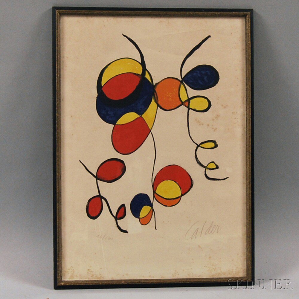 Appraisal: Alexander Calder American - Ballons et Cerfs Volants Signed Calder